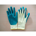 Anti-Slip Crinkle Latex Finishing Cotton Liner Work Gloves